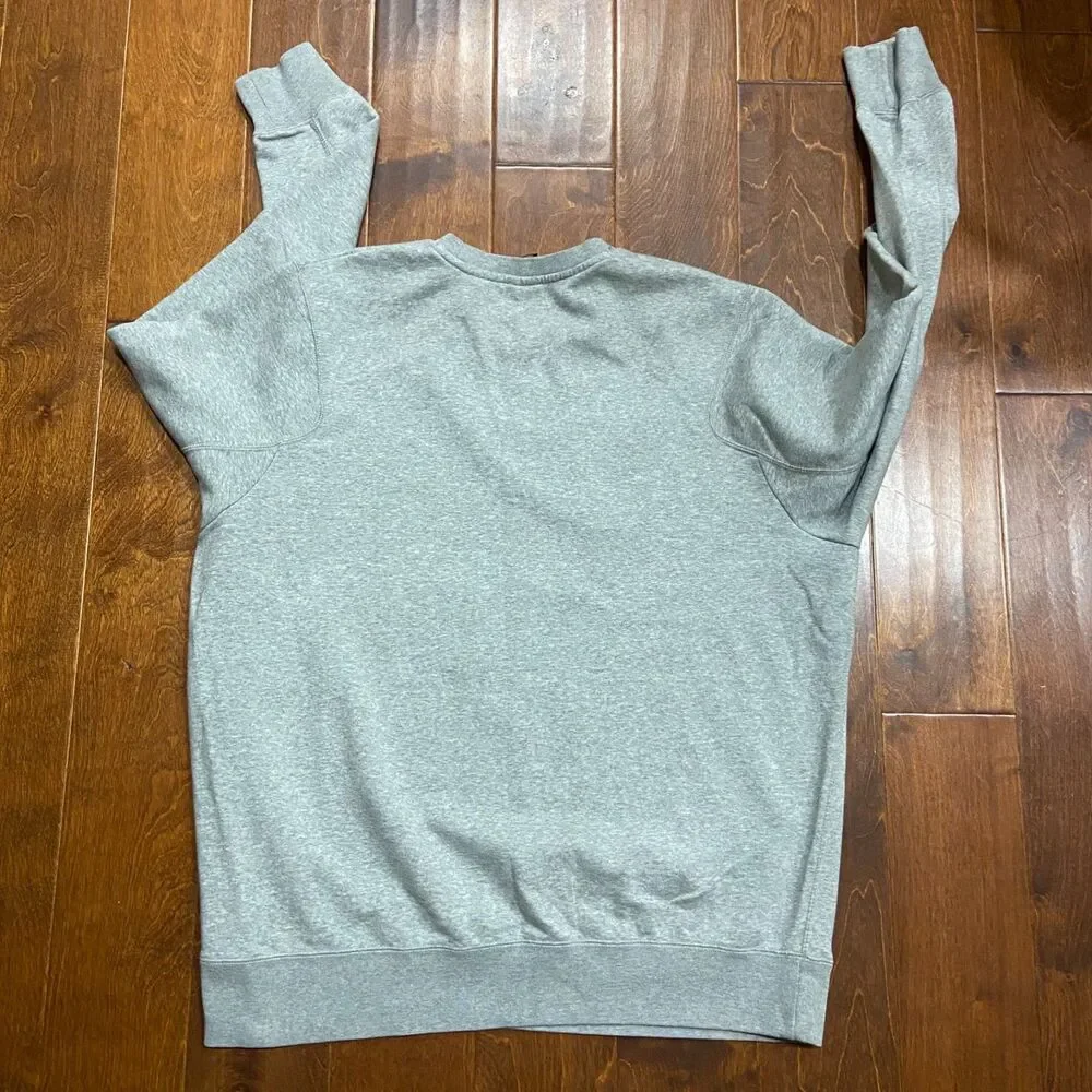 Jordan Block Fleece Crewneck Sweatshirt Gray Multi Cotton Blend Men's Size XXL